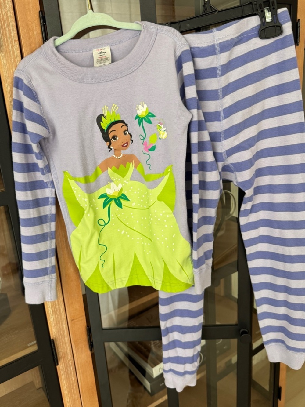 Hanna Andersson x Disney Tiana pajamas pants princess & the frog long sleeve set